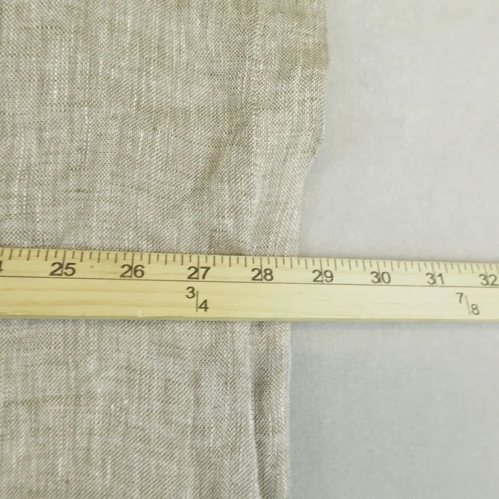 Eileen Fisher Tunic Organic Linen Square Top Boxy Fit Beige Size Small